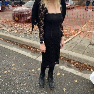 Top shop black lace dress size US 6